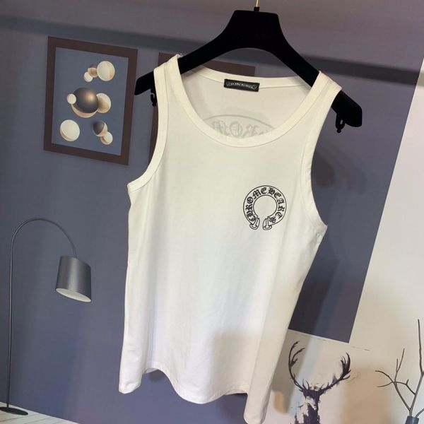 

cuteladies летняя одежда женщины камзол футболка для женщин слинг жилет письмо печати дизайн, White