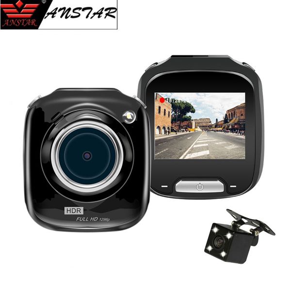 

anstar mini camera car dvr 170 wide angle camcorder 1080p night vision cycle recording dual lens dash cam