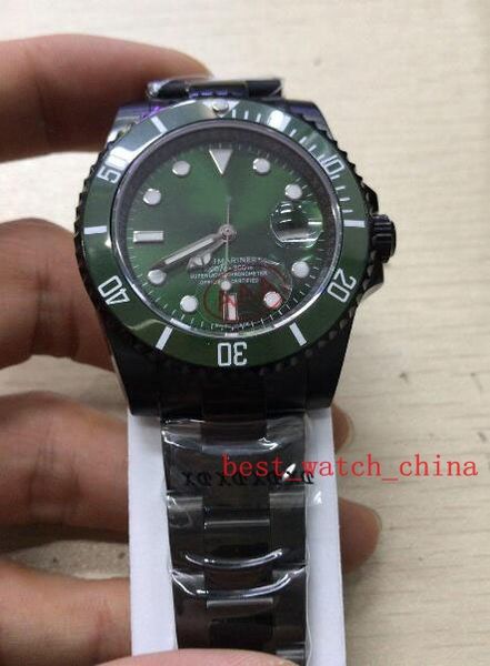 

2021 sapphire black green dial ceramic bands 40mm asia eta movement automatic mechanical mens men watch watches, Slivery;brown