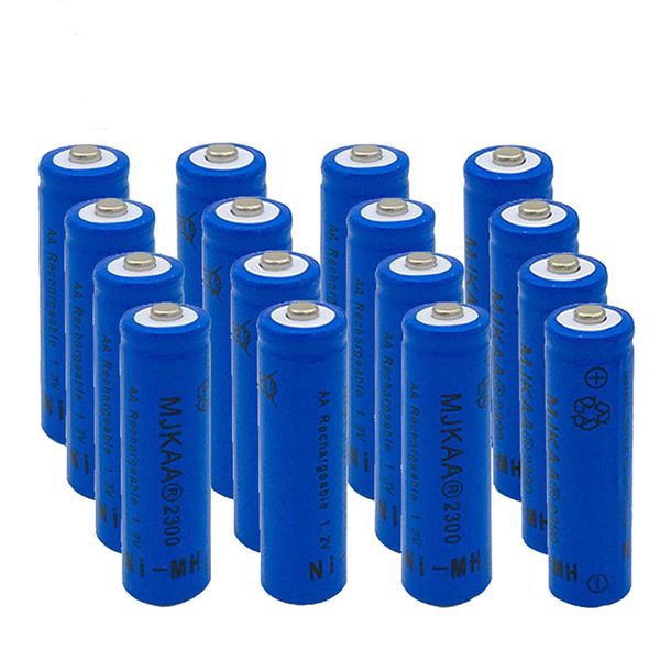 

оптовая 30pcs pilas recargable ni-mh 1.2v aa 2300mah перезаряжаемых 3a нейтральной батареи для светодиодных игрушек mp3 aa