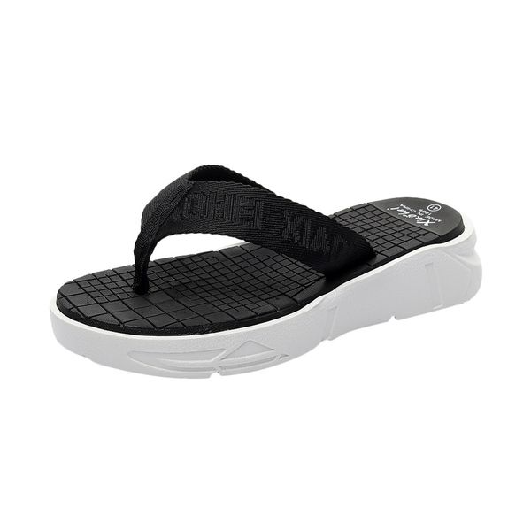 

2019 new summer men flip flops beach sandals non-slip male bathing slippers zapatos hombre casual shoes men, Black