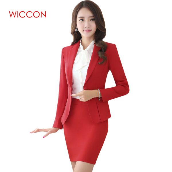 

women skirt suits new fashion suits slim work wear office ladies long sleeve blazer costumes for women with skirt, White;black