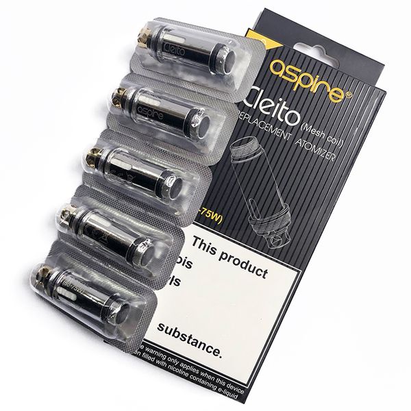 

cleito mesh coil head 0.2ohm 0.4ohm 0.27ohm ss316l dual clapto replacement coils fit aspire cleito atomizer tank 0266076 dhl