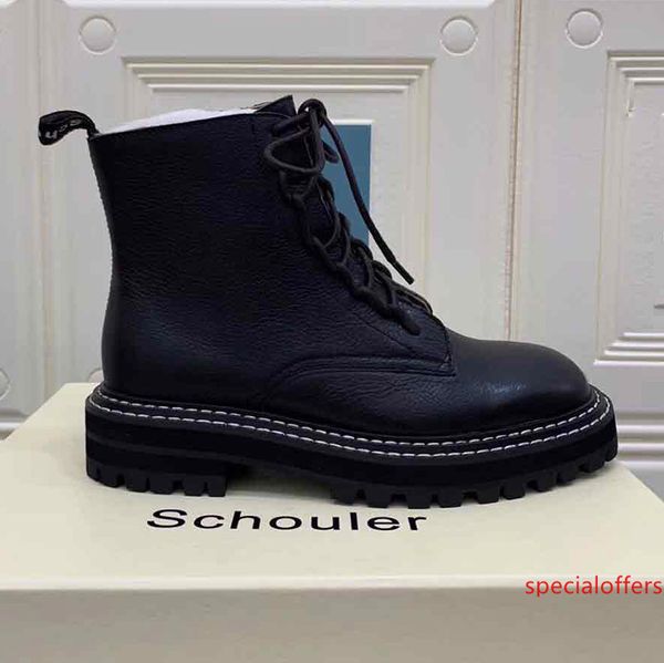 

2019 autumn and winterschoulernew british wind martin boots fashion casual women s shoes thick sole handsome bootsshoes for cycling, Black