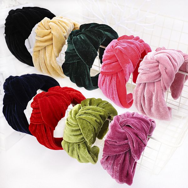 

hair accessories bohemian velvet knot hairband handmade knotted headband