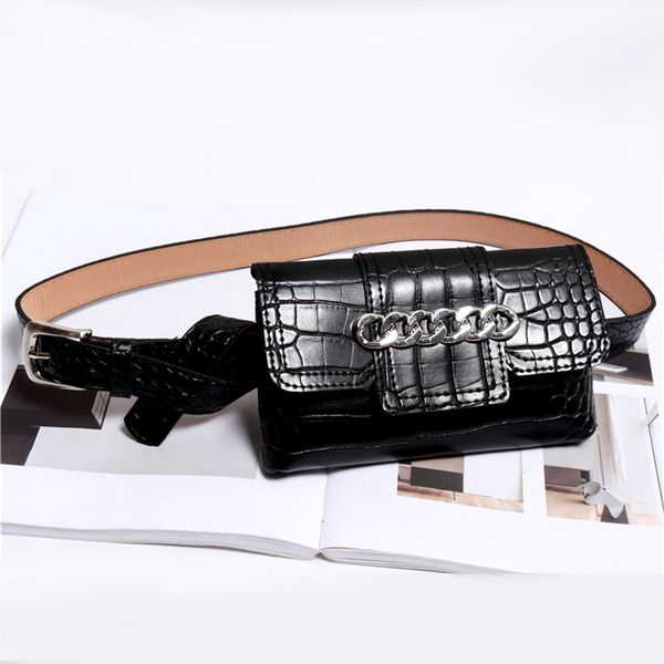 

ocardian elegant designer waist pack for women's fashion serpentine fanny pack leather bag fashion snake skin waist belt aug14