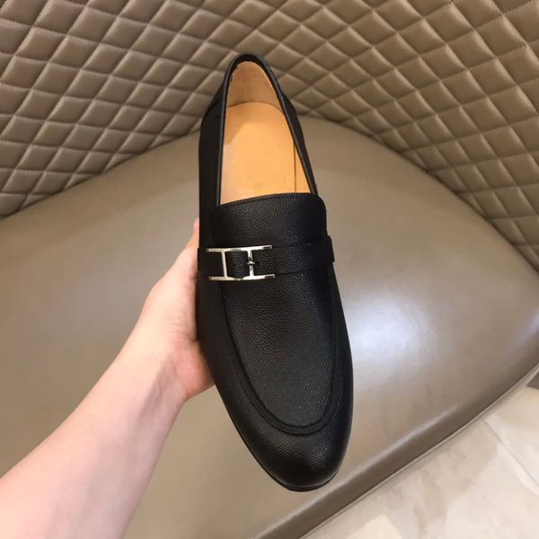 

2020 black formal shoes luxury designer brand chaussures mens dress casual wedding working genuine leather men designers shoes