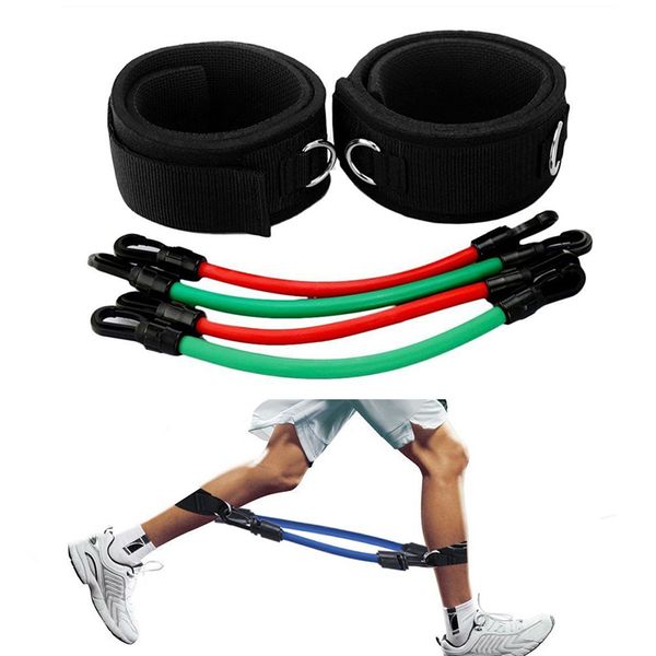 

4 tubes kinetic speed agility training rope leg running resistance bands tubes exercise for athletes football basketball athlete