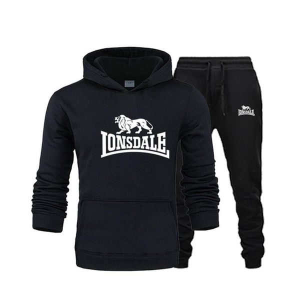 

2020 spring and autumn men's sportswear suit casual sportswear men's suit full sleeve with hood outdoor 2 piece, Black;blue