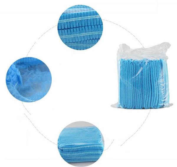 

home organization 100pcs microblading accesories permanent makeup disposable hair net caps sterile hat for eyebrow tattooing