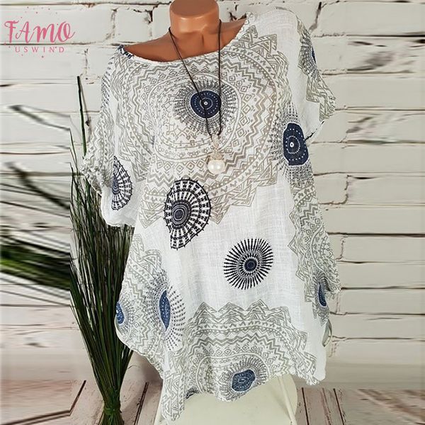 

blouse women short sleeve wave floral short print blusas blouse casual round neck blusas mujer de moda blouses for woman, White