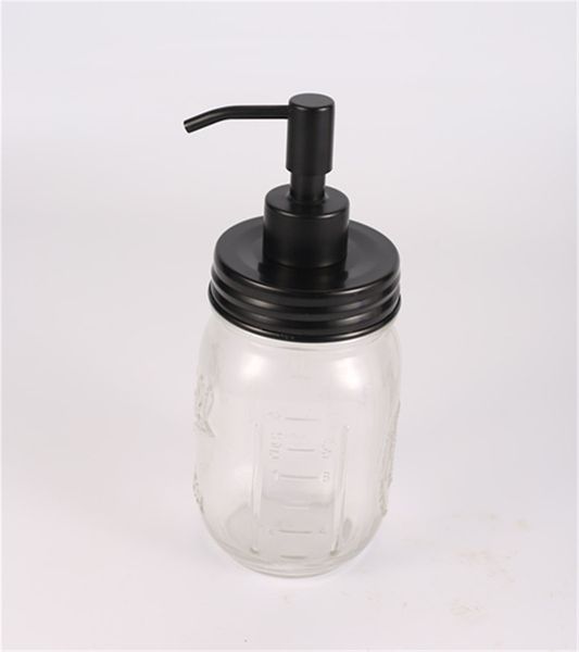 

mason jar soap dispenser lids small head black and stainless steel color rust 304 stainless steel jar not include