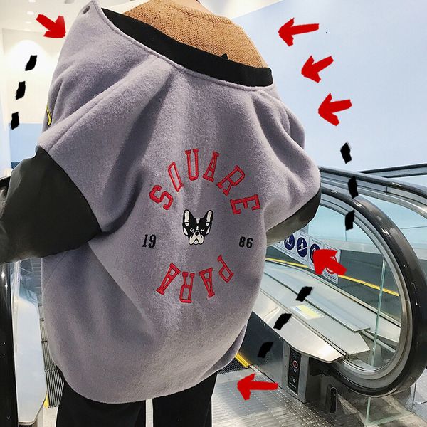

the 2019 new listing autumn and winter korean casual couple men's printed leather sleeves woolen cotton coat m-2xl size discount, Black