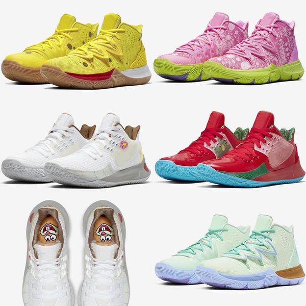 

Новые Kyrie Sponge Bobs Дети Мужчины Баскетбольные кроссовки 5 Кроссовки Kyrie Irving 5s Squidward Mou