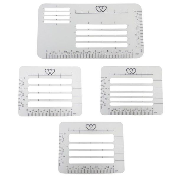 

4pcs addressing guide templates rulers craft envelope notebook stencil set letter handwriting practice transparent postcards