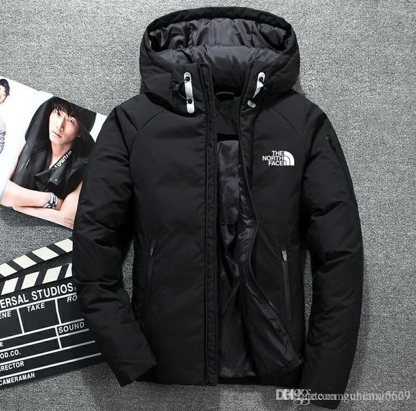 

Winter men down hoodie white duck down north jacket camping windproof ki warm down coat outdoor ca ual hooded port wear face