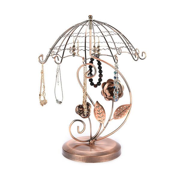 

umbrella necklace display stand metal jewelry stands earring necklace bracelet display rack holder ofly, Pink;blue