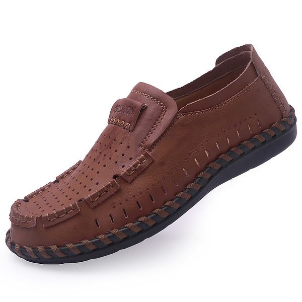 

plus size 38-48 fashion breathable loafers men shoes non-slip rubber sole men casual shoes 2019 new summer autumn footwear, Black