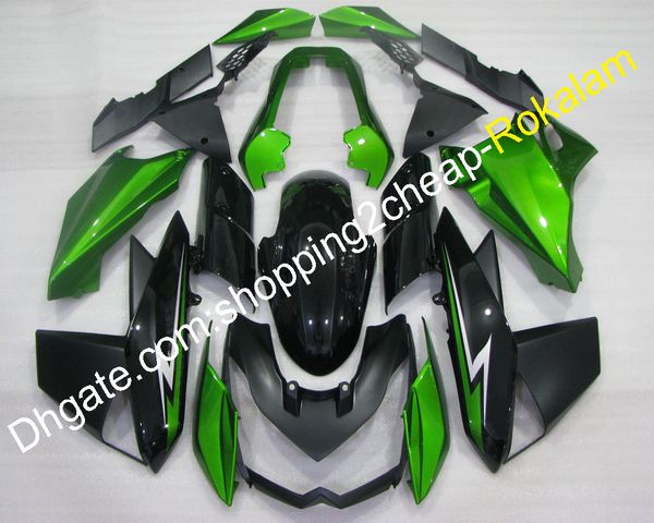 Per carenature moto Kawasaki Z1000 2010-2013 Z 1000 10 11 12 13 Kit carenatura corpo bici sportiva nero verde (stampaggio ad iniezione)