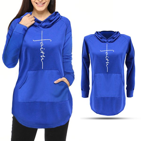 

sweatshirt hoodies long women cute letter print hooded hoodie with pocket 2018 autumn winter clothes harajuku pouch hoodie, Black