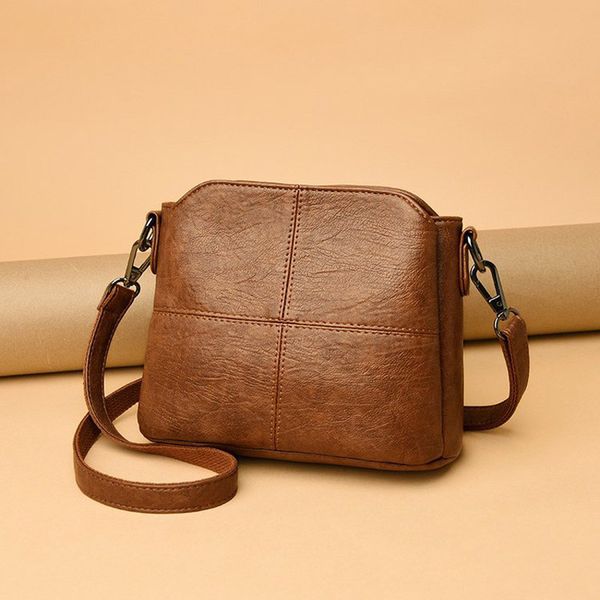 

small women bag pu leather crossbody bag 5 colors shoulder multi-layer messenger women handbag purse with 2 straps tote