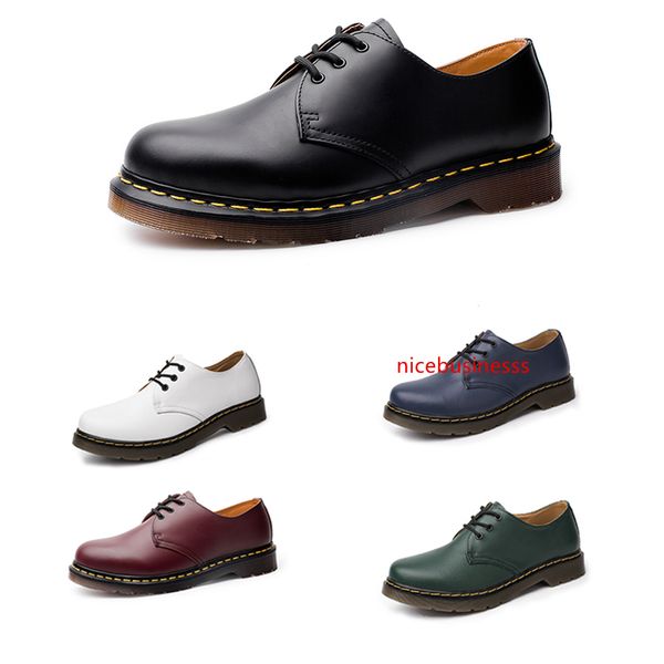 

no-brand low-shoes martin for men women boots british tooling style black white red green blue shoes size 38-45