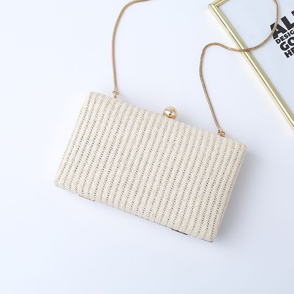 

2018 new style weaving square sling bag evening bag banquet women's carrying over-the-shoulder a generation of fat, Black