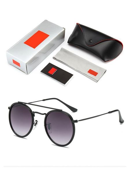 

2020 fashion women round sunglasses for men metal style sunglasses classic vintage brand design sun glasses oculos de sol with box case, White;black