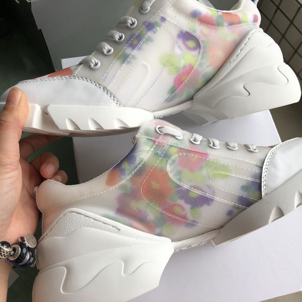 

2019 fashion paris women's sneaker classic letters black casual shoes vacuum outsole increase 5cm flower triple s casual dad shoes with
