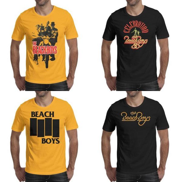 

мода мужская печать the beach boys логотип футболка черный персонализированный slim fit рубашки классический праздник искусства, White;black