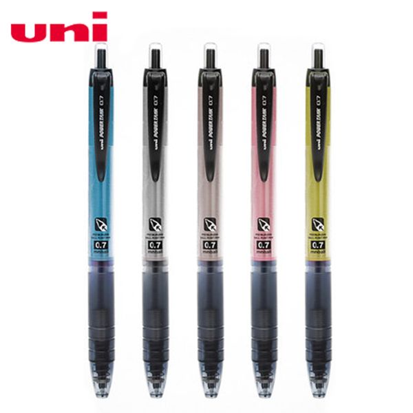 

5 pcs/lot mitsubishi uni sn-201pt 0.7mm ballpoint pens new power tank 3000pa all-weather air pressure ballpoint pen writing, Blue;orange