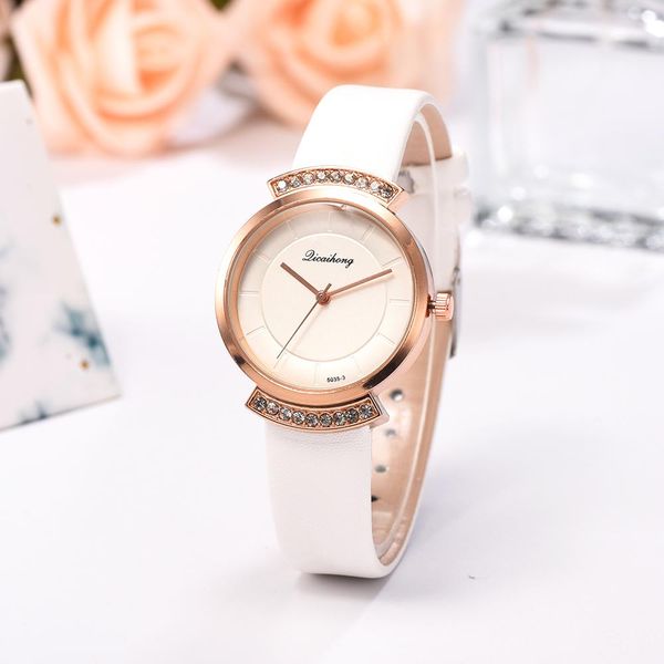 

brand fashion women ladies dress bracelet watch color watch woman luxury simple rhinestone wrist watches female montre for gift, Slivery;brown