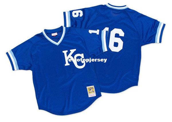 

mitchell & ness kansas city jersey #16 bo jackson 1989 throwbacks mens stitched baseball jerseys, Black;blue