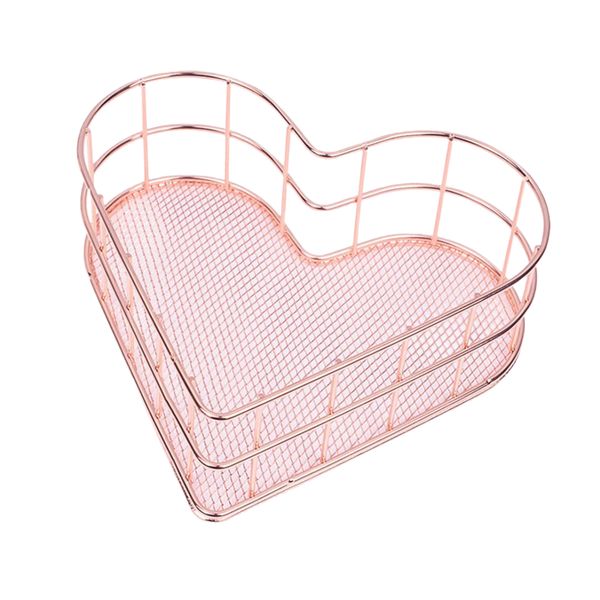 

металлическая проволока сетка организаторы хранение, heart shaped mesh корзина, серьги аксессуар хранение, фрукты закуска лоток