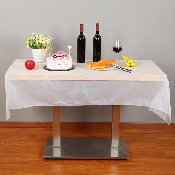 

new 30m plastic disposable tablecloth convenient party banquet wedding catering plastic tablecloth smd66