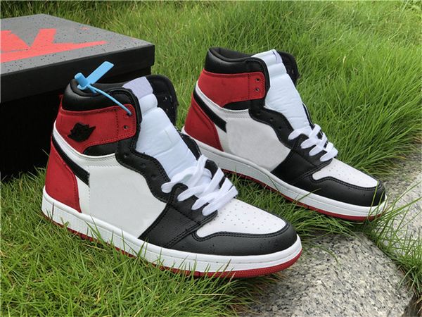 

2019 release air og 1 high satin black toe wmns retro authentic 1s red cd0461-016 men women basketball shoes leather sneakers with box -07