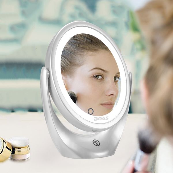 

LED mirror light Portable Cosmetic espejo de maquillaje backlit mirror espelho With Light 5x Magnifying vanity #68