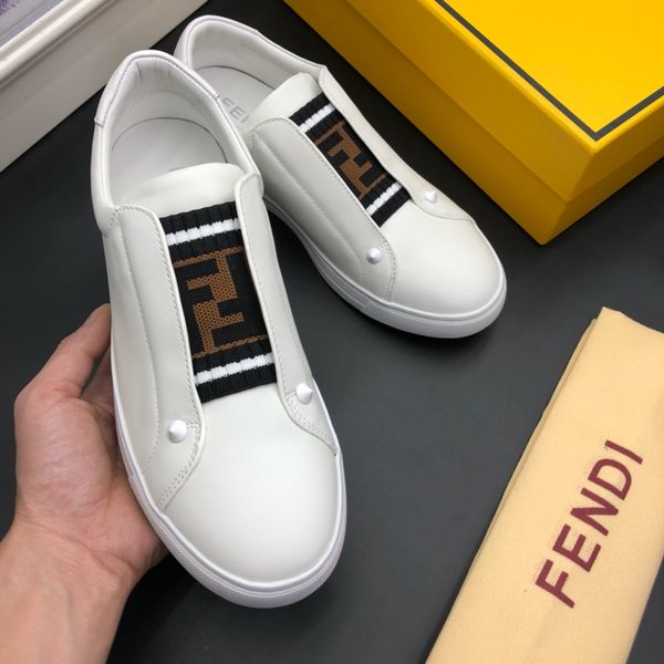 

luxurious designer fendi fashion men's casual sports shoes men's skates men's fashion skates sports coach shoes, Black