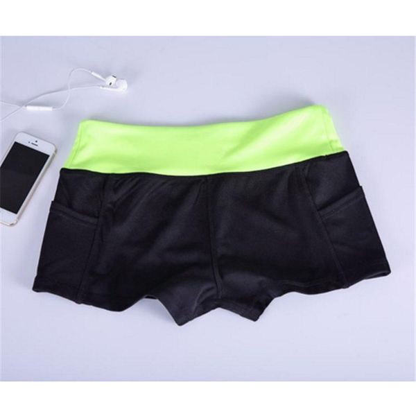 

summer beach athletic shorts women outdoor sportswear anti emptied running short gym jogging workout slimming mini short pants, Black;blue
