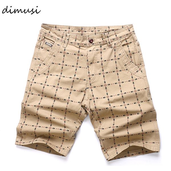 

dimusi summer mens shorts new fashion cotton plaid shorts male casual beach man breathable short pants 36, White;black