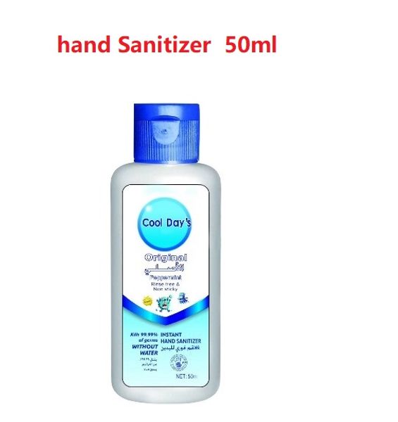 

20 pcs sale cool day hand sanitizer disposable gel hand sanitizer travel mini sanitizer 50ml vs siruini handsanitizer