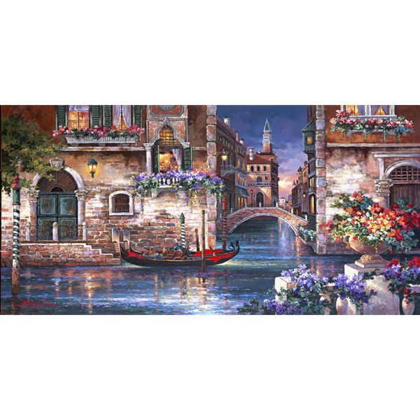 

canvas art oil paintings isnt it romantic cityscape venice artwork for living room hand painted