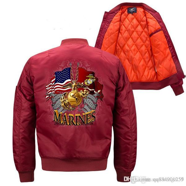 

military style jackets for men bomberjacket windbreak autumn winter coats warm outwear cotton padded overcoat big size mens designer jackets, Black;brown