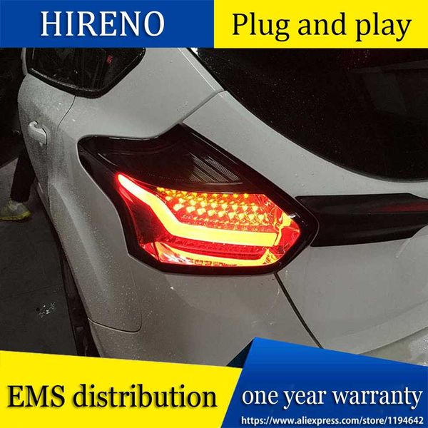 

car tail light for focus hatch-back taillights 2015 2016 2017 all led tail lamp rear lamp drl+brake+park+signal light back