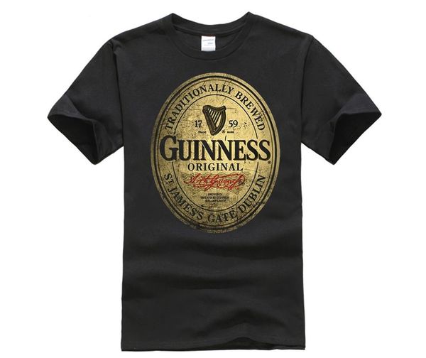 

HOT deals funny t shirts Guinness Label Vintage men's fashion T-shirt Broadcloth Solid Casual Cotton O-Neck Short