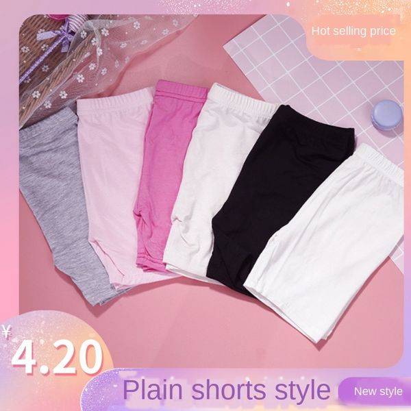 

children's leggings modal peerless tight shorts and tight pants flat three-point pants girls mid-waist anti-light safety shorts, Blue