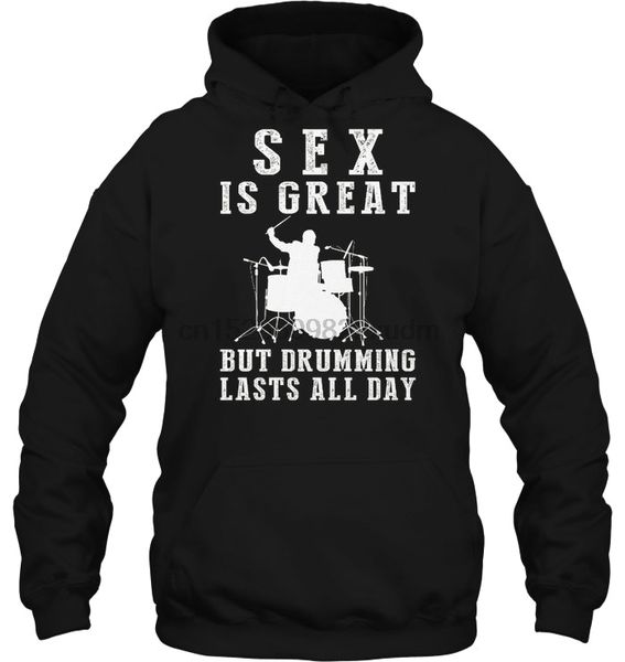 

men hoodie is great but drumming lasts all day women streetwear, Black