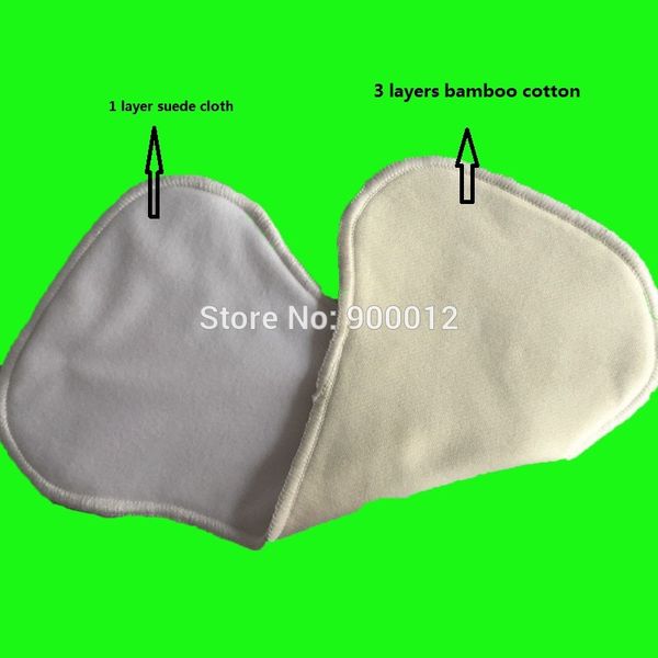 

custom design minky baby cloth diaper inner with leaking guards for infant,inserts (3 layers bamboo cotton+1 suede cloth layer