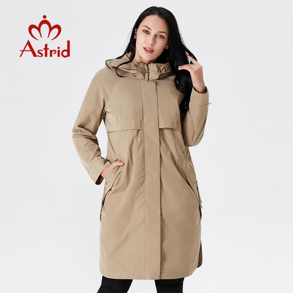

2019 trench coat spring and autumn women causal coat long sleeve with hood solid color female moda muje new as-9046, Tan;black