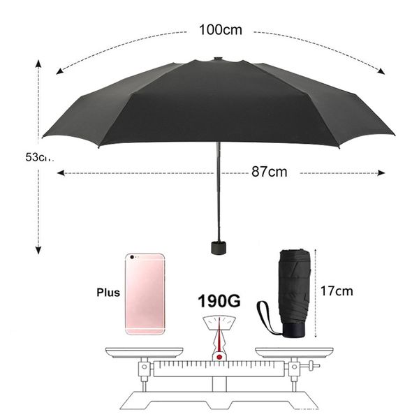 

umbrellas 5 folding kids fashion small umbrella rain women men ultralight mini girls waterproof portable travel w